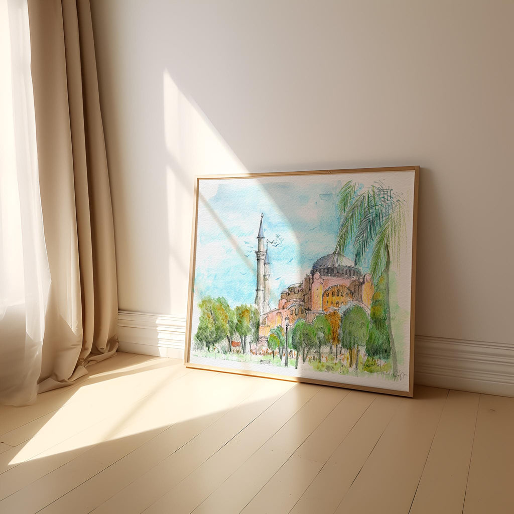 Hagia Sophia - Watercolour Painting Print