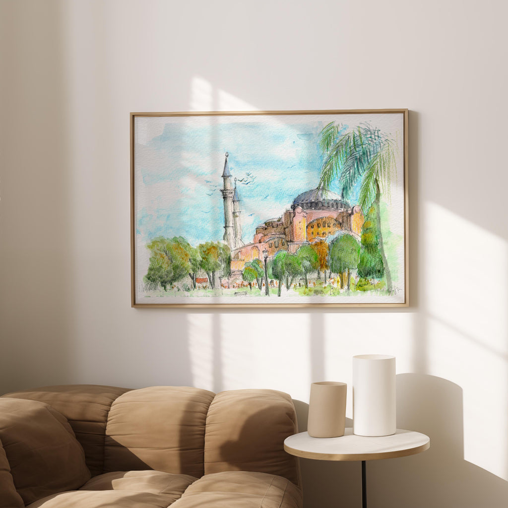 Hagia Sophia - Watercolour Painting Print